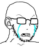 crying ear glasses no_eyes no_nose sad soyjak stubble variant:soyak // 632x756 // 20.9KB