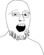 glasses open_mouth soyjak stubble variant:unknown // 570x712 // 42.4KB