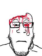blood dead eyeball glasses gore neutral soyjak stubble subvariant:neutralplier variant:markiplier_soyjak // 600x800 // 67.3KB