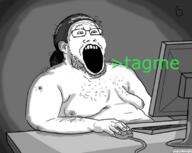 arm ear glasses greentext hair hand meta open_mouth soybooru soyjak stubble text variant:markiplier_soyjak2 // 680x542 // 227.2KB