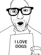 glasses hand holding_object open_mouth soyjak stubble text variant:unknown // 703x937 // 21.9KB