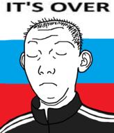 closed_eyes closed_mouth clothes ear hair its_over neutral russia soyjak text track_suit variant:carterjak variant:kuzjak // 808x944 // 42.3KB