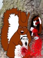 4soyjaks angry animal blood blowjob brown_squirrel glasses hair murder mustache nsfw open_mouth penis purple_hair soyjak stubble subvariant:blowjob_gapejak subvariant:feralsquirrel tail tongue tranny trend:squirreljakking variant:bernd variant:chudjak variant:feraljak variant:gapejak yellow_teeth // 480x640 // 468.7KB