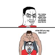 chud jabao mixed mixed_race mulatto muscles muscular_male nazism octoroon quadroon subvariant:seethejak swastika variant:chudjak // 3464x3464 // 1021.8KB