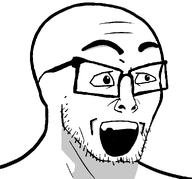 aliased beard glasses only_one_shall_previal open_mouth redraw shading smile stubble subvariant:nusoyjak teeth variant:nujak // 963x896 // 21.6KB