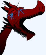 angry artist:crimsonvoidhydra1488 enraged glasses horn open_mouth sharp_teeth spike variant:dragonjak // 380x453 // 12.0KB