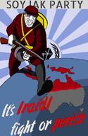 raid crazed earth gem gun imperial_japan military_uniform propaganda raid rising_sun soyjak_party variant:feraljak // 1175x1800 // 116.3KB
