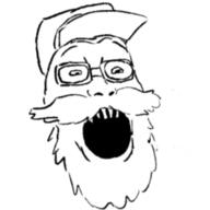 beard cap clothes farmer glasses hat open_mouth redraw stubble teeth variant:markiplier_soyjak2 // 279x279 // 38.8KB