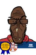AIbert aibert_(user) albania albanian albert_(user) angry award beard black_skin cock crying european falseflag flag flag:serbia glasses mutt red_eyes serbia soybooru soyjak subvariant:euromutt sweater variant:markiplier_soyjak // 591x900 // 66.6KB