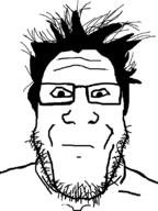 closed_mouth glasses hair neutral soyjak stubble subvariant:neutralplier variant:markiplier_soyjak // 600x800 // 20.9KB
