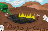 2soyjaks arm coal drawn_background fire flag footprints glasses hand kuz open_mouth pointing russia sign soyjak_party stubble swastika text tranny variant:two_pointing_soyjaks // 2436x1570 // 194.3KB