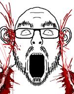 artist:fleertson blood ear glasses mustache ninja open_mouth stubble variant:flartson // 200x255 // 24.7KB