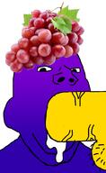 blowjob double_chin food foodjak fruit gradient grape lemon penis purple_skin soyjak subvariant:blowjob_gapejak tlp variant:gapejak // 600x976 // 262.9KB