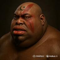 Warrior-Z(user) ai_generated brown_skin fat hailuo_ai islam large_lips realistic talking variant:meximutt video // 720x720, 5.6s // 827.6KB