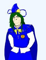 anime award bowtie buff cape clothes green_eyes green_hair hat mima pc-98 ribbon touhou variant:cobson video_game wizard_hat // 1834x2400 // 108.6KB