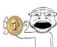 1789 1797 arm coin george_washington glasses hand holding_object open_mouth soyjak stubble variant:coinjak // 1333x1091 // 444.9KB