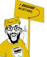 artist:sabiopajin beard clothes hat heinz kendrick_lamar low_effort mustard pointing pointing_at_object series:joke_soyjaks sign template text user=sabiopajin variant:abortion_lover variant:mustardjak white_skin wrinkles // 794x960 // 148.6KB