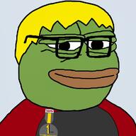 amphibian badge frog glasses hair nas:pepe nate nusoicaca pepe_the_frog yellow_hair // 1024x1024 // 463.8KB