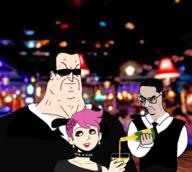 animated champagne collar glasses seething sunglasses variant:chudjak waiter // 2474x2217 // 1.0MB