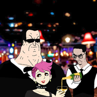 animated champagne collar glasses seething sunglasses variant:chudjak waiter // 2474x2217 // 1.0MB
