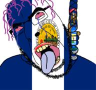 crying flag glasses looking_at_you michigan noose ohio open_mouth red_eyes smile soyjak state stubble suicide toledo tranny united_states variant:cobson // 768x719 // 115.1KB