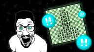 beard black_background blue_eyes blue_hair chess clothes glasses gothamchess hair levy_rozman mustache open_mouth pawn_(chess) penis queen_of_spades soyjak spade stubble variant:el_perro_rabioso variant:levy // 900x505 // 361.5KB