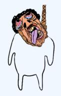 bloodshot_eyes crying deformed hair mustache open_mouth rope soyjak stubble subvariant:brunetto suicide template variant:bernd // 229x360 // 35.3KB