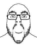 biting_lip glasses stubble variant:flartson // 410x524 // 19.7KB