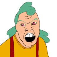 angry camp_camp clothes green_hair looking_at_you nikki_(camp_camp) open_mouth pink_eyes scratch variant:feraljak // 1500x1500 // 149.3KB