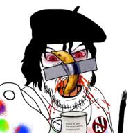 angry anti_ai art artificial_intelligence artist banana beggar beret blood bloodshot_eyes brush clothes comic_sans food fruit ftm glasses hair hat insane jar lgbt looking_at_you modern_art mug mustache nosebleed open_mouth paint paintbrush palette poor sleeveless_shirt slopjak soyjak stubble subvariant:feralrage tape tranny tumblr variant:feraljak // 1500x1500 // 831.4KB