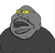 admin grey_skin soot soyjak_party variant:meximutt yellow_glasses // 888x849 // 22.6KB