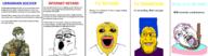 are_you_soying_what_im_soying blue_hair camouflage cigarette closed_mouth cyrillic_text eye_bags flag flag:russia flag:transgender_pride_flag flag:ukraine glasses gun hanging helmet homer_simpson marge_moment marge_simpson nose oh_my_god_she_is_so_attractive open_mouth radio reddit retard rope russia russo_ukrainian_war shaved soldier soyjak stubble subvariant:jerome text the_simpsons tranny ukraine uniform variant:alicia variant:bernd variant:its_out_get_in_here variant:markiplier_soyjak variant:tony_soprano_soyjak white wojak wordswordswords yellow // 2500x682 // 985.3KB