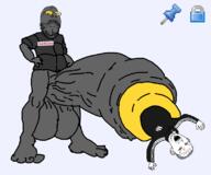 2soyjaks anger_mark chud clothes cock_vore crying ear full_body glasses grey_skin hair hand hands_up inside_object lock meta:pornographic_content mustache nsfw open_mouth penis push_pin smile soot soot_colors soyjak soyjak_party sticky stubble testicles text track_suit variant:carterjak variant:gapejak variant:kuzjak vore yellow_skin // 800x666 // 74.6KB