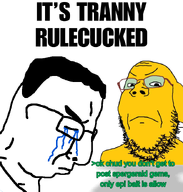 2soyjaks clitty_leakage dog dog_ear ear its_over janny rulecucked sad text variant:bernd variant:gapejak white_background white_skin yellow_skin // 659x692 // 147.0KB