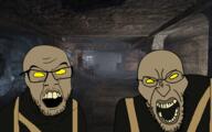 2soyjaks background call_of_duty nazi_zombies variant:angry_soyjak variant:feraljak video_game yellow_eyes zombie // 1440x900 // 1.1MB