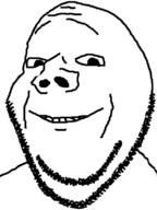 happy smile soyjak stubble template variant:impish // 598x800 // 100.7KB
