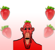 food fruit oh_my_god_she_is_so_attractive strawberry stubble subvariant:longplier variant:markiplier_soyjak white_background // 800x720 // 390.6KB