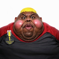 blond character:hunky fat hunky meta:ai_generated mouth_open mutt mutt_lips nate obese olgol_(user) pointing smile subvariant:fat_alicia variant:alicia // 560x560, 6s // 1.4MB