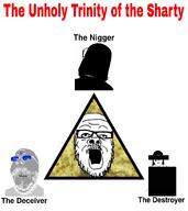 4soyjaks admin_6 angry beard bikini brimstone censored deformed demon frown glasses grey_skin hair inverted looking_at_you mouth_closed mouth_open mustache niggerjak nose poopson queen_of_spades soyjak_party spade subvariant:scholar subvariant:spadevlod subvariant:vlodette teeth text tinted_glasses toos triangle trinity vantablack vantablack_skin variant:a24_slowburn_soyjak variant:gapejak variant:vlodson white_background white_skin wrinkles // 2300x2589 // 1.3MB