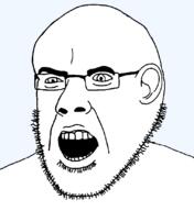 ear glasses narge open_mouth soyjak stubble subvariant:narge template transparent_background variant:cobson // 760x828 // 16.6KB