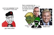 4chan 4cuck anonymous beard ceo chud clenched_teeth communism donald_trump fidel_castro frog glasses hammer_and_sickle patrick_crusius pepe shadilay smug soyjak stubble variant:chudjak variant:feraljak // 900x580 // 278.6KB