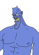 bald buff discord evil glasses mouth muscles muscular_male purple_skin smile stubble variant:hadesjak // 1031x1430 // 152.6KB