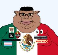 brown_skin closed_mouth ear fat flag:mexico flag:transgender_pride_flag glasses hair hashtag hispachan lips misao_kusakabe mutt sdlg sombrero subvariant:branigger transparent_background variant:brandon variant:meximutt vyr weeb xitter yellow_sclera 👀 // 1675x1583 // 566.8KB