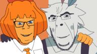 Engel_FPE FPEgem artist:XXX_SKIBIDISIGMA_XXX blue_eyes fundamental_paper_education glasses mymy no_more_brother_wars ongezellig orange_hair orange_skin sharty_culture stubble variant:cobson variant:feraljak // 1920x1080 // 123.8KB