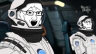 astronaut closed_mouth clothes female glasses hair helmet interstellar movie nasa neutral open_mouth soyjak spacesuit stubble subvariant:female_soyak subvariant:neutralplier subvariant:threefourthsplier variant:markiplier_soyjak variant:soyak // 3840x2160 // 3.0MB
