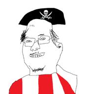 coal cross_eyed disabled drawing drawn facial_hair glasses jolly_roger ken_paxton pirate pirate_hat republican stubble variant:unknown // 4095x4500 // 921.9KB