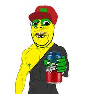 anarcho-capitalism deformed flag flag:anarcho-capitalism glasses holding_sproke libertarian smile sneed soyjak sproke stubble subvariant:emmanuel subvariant:wholesome_soyjak variant:gapejak // 1096x1171 // 228.0KB