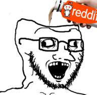 brainless brainlet glasses jewish_nose missing_teeth open_mouth reddit redditard retard soy soyjak soylent stubble subvariant:soyak_(crazed) variant:soyak white_background // 680x665 // 273.6KB