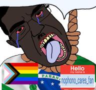 flag:lgbt_pride_flag hello_my_name_is_(sticker) meta:leaky meta:namefags meta:op_took_a_selfie_of_xerself nophono_(nametroon) paraná rope shitskin speech_bubble_empty subvariant:patrick variant:chudjak // 768x719 // 372.7KB