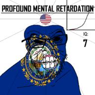 1776 angry bald black_eyes black_hole black_sclera clenched_teeth closed_mouth cracked_teeth drool ear flag flag:new_hampshire flag:united_states glasses hair iq iq_bell_curve mustache new_hampshire nightmare_fuel no_pupils profound_mental_retardation retard ship soyjak star_(symbol) state stubble sun text united_states variant:feraljak wrinkles // 1024x1024 // 231.5KB